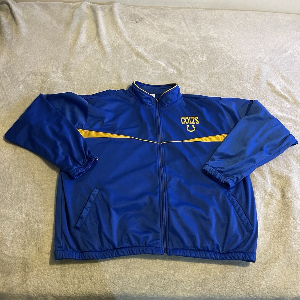 Indianapolis Colts Jacket Men 3XL Blue Augusta Sportswear NFL Football Full Zip